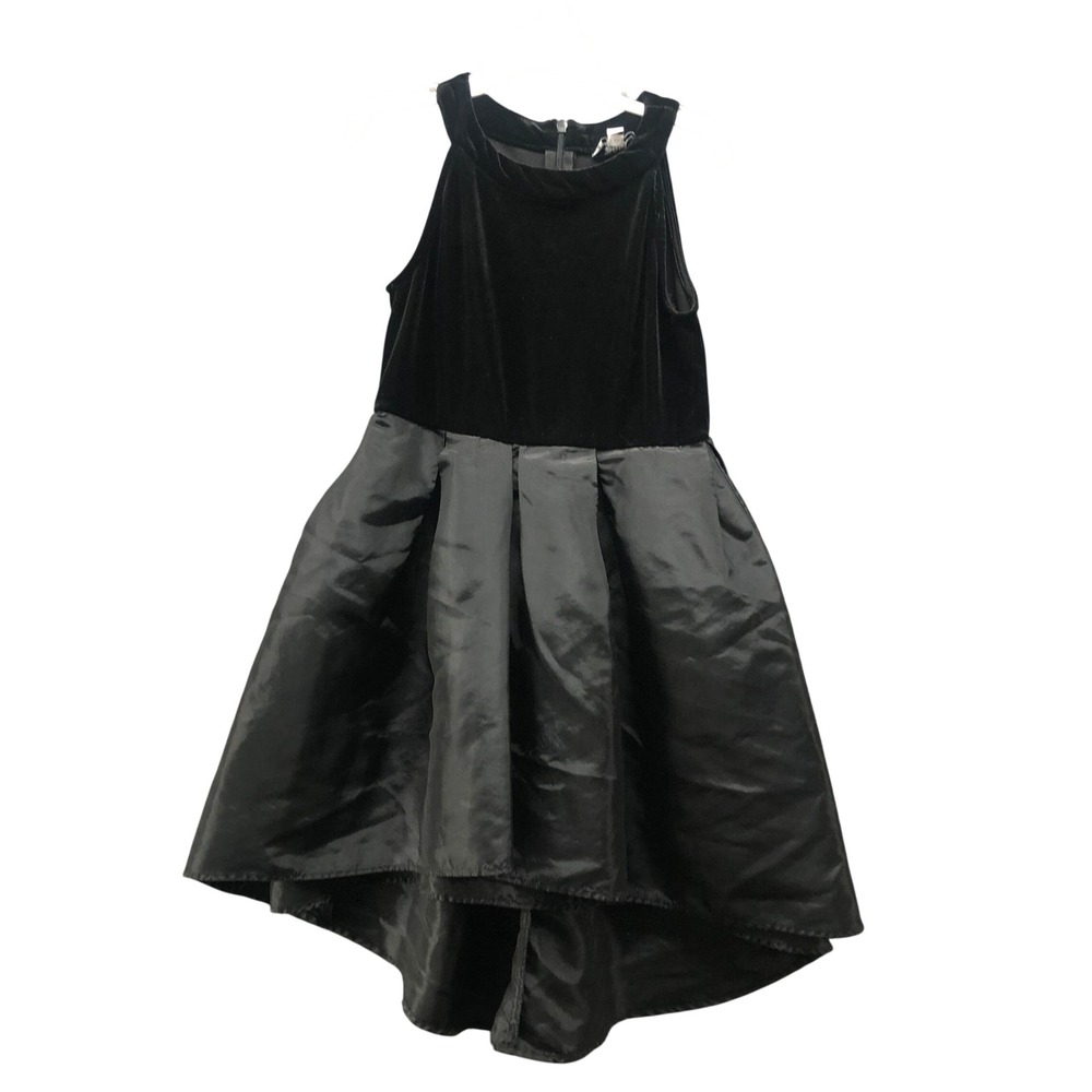 D-Signed Disney Black Party Dress Girls XS 6 Sleeveless Velvet High Low